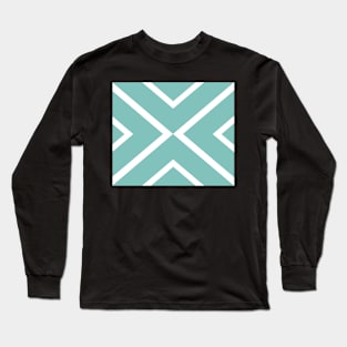 Abstract geometric pattern - blue and white. Long Sleeve T-Shirt